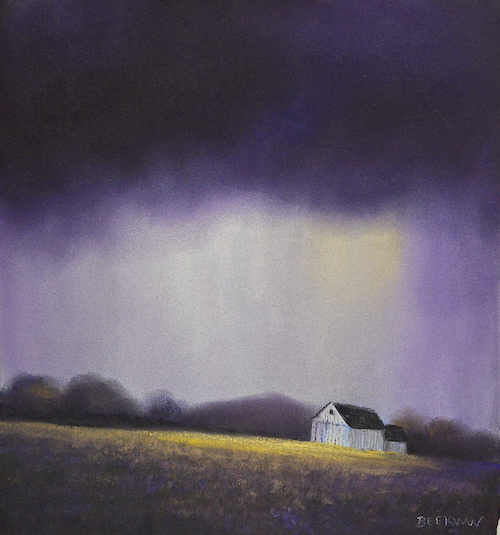 Delightful Rain 11x10.25  $1200 at Hunter Wolff Gallery